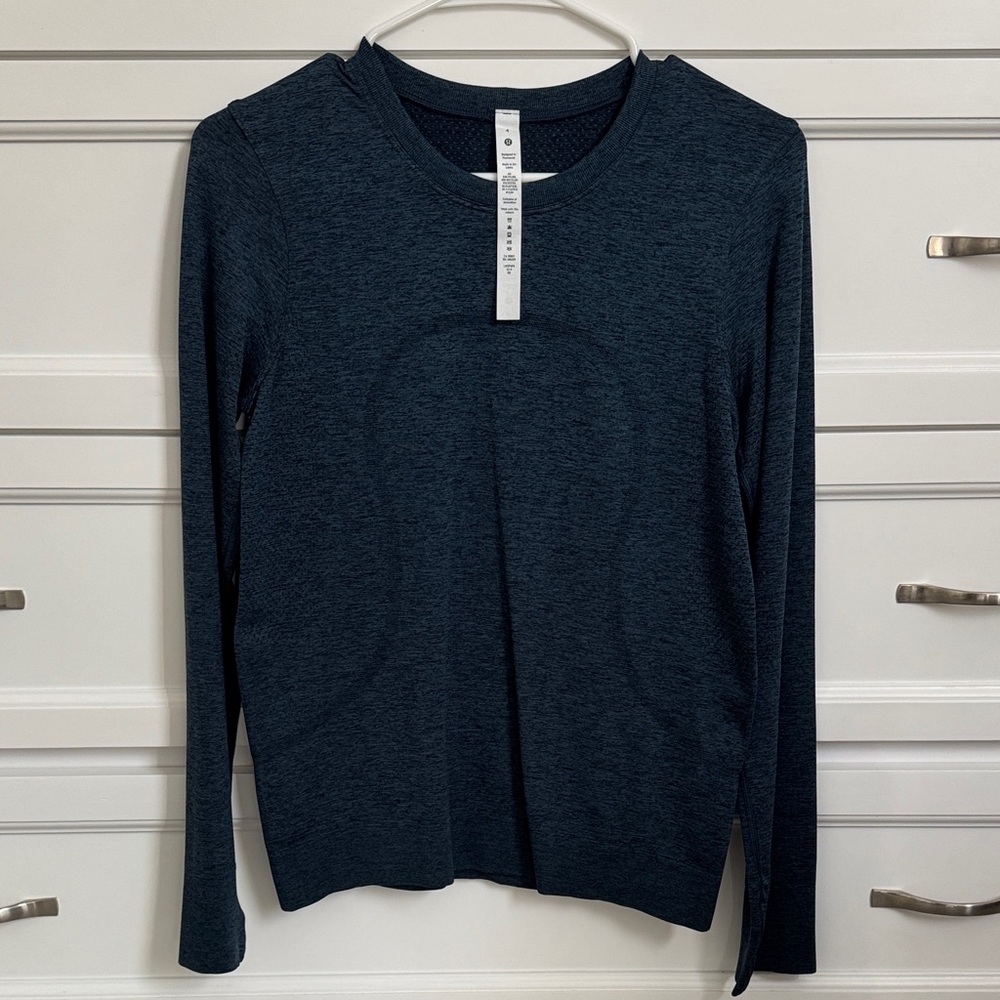 Lululemon Athletica Denim Blue Color Long Sleeve Shirt